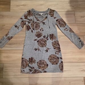 Maurices Gray and Brown Floral Dress
